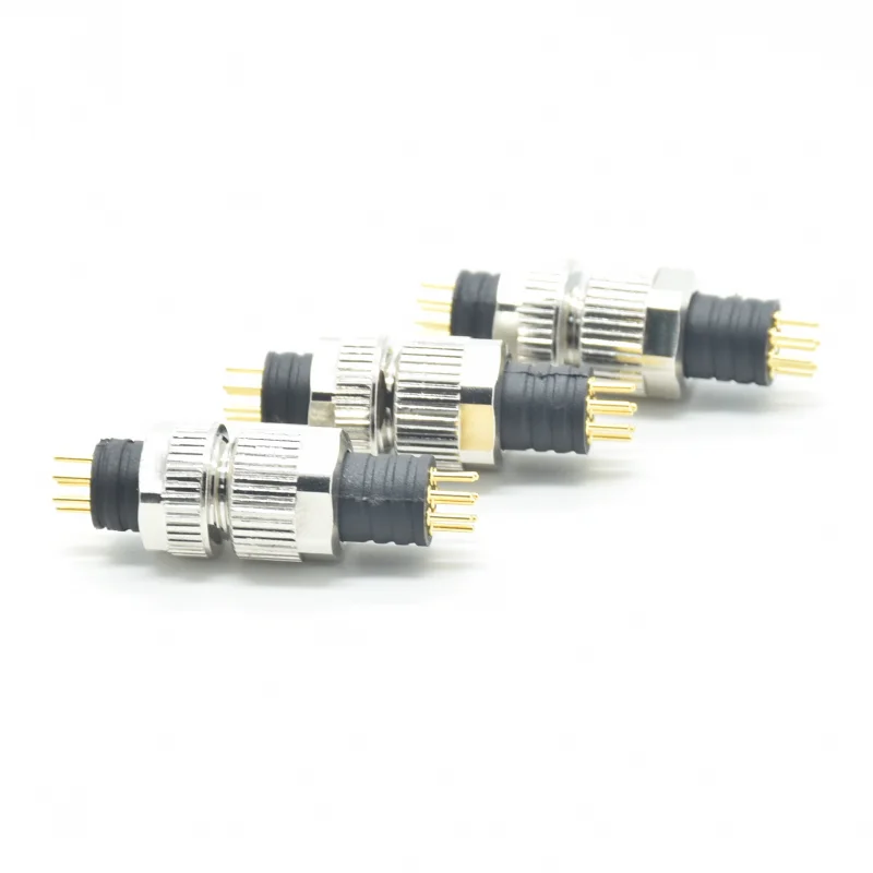 3 4 6 8 pin male female M8 cable wire waterproof mini IP67 connector