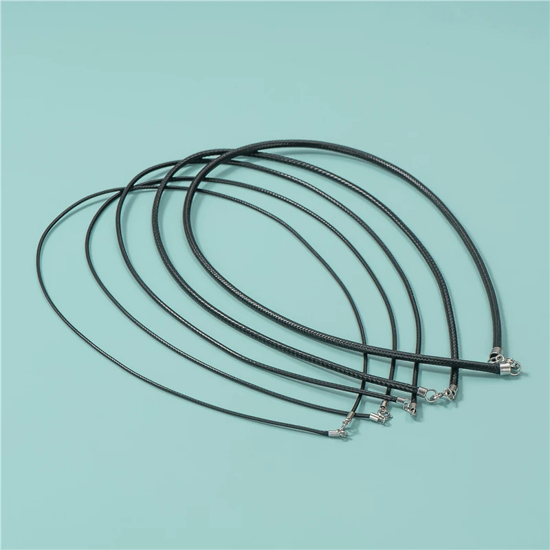 925 Sterling Silver End Clasp Necklace Good Quality Wax Cord for DIY Jewelry Making 5mm 3mm Plastic Jewelry Findings Beads Chain