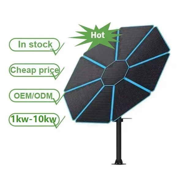 Hot Sale Off Grid Solar Energy System Sunflower Power Plant 1KW 1400w Solar Panels Complete Power Solar System For Home