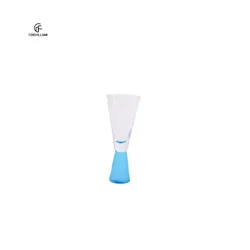 Wholesale Unique Shaped wine alcohol beverage liquor handmade decorative wine shot glass tall with color bottom
