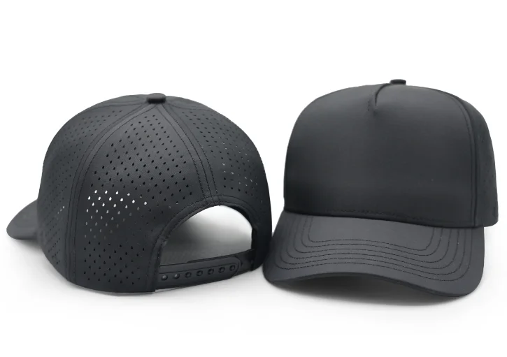 China manufacture Curved brim custom golf cap 6 panel Laser Cut Hole Perforated Hat Golf Hat