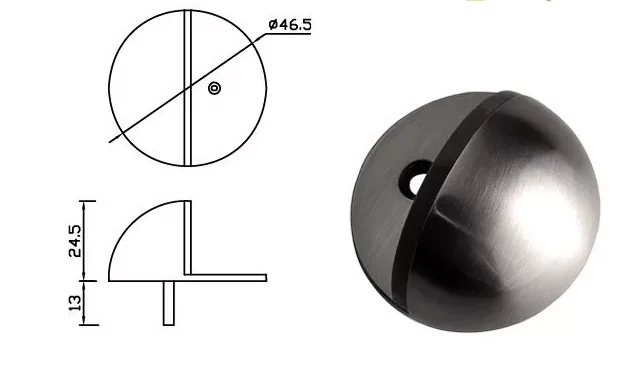 Stainless steel 304  Half Moon shape Door Stopper door stopper rubber stainless steel door stopper