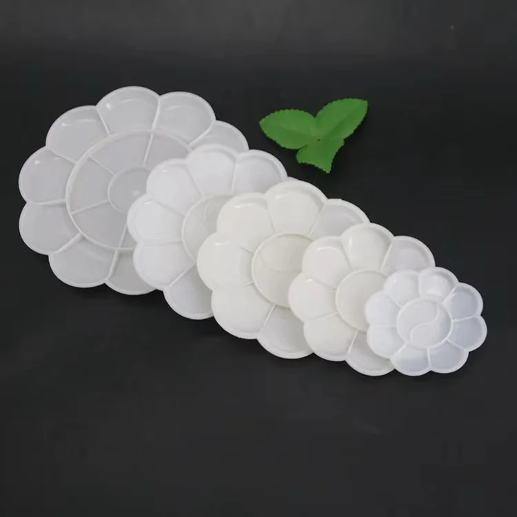 
High Quality Cheap Plastic Palette Portable White Color For Students and Travel 