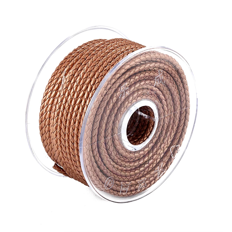 
Round Braided 8mm Width India Cow Genuine Multi Colored Leather Rope For Hand Making Jewelry 