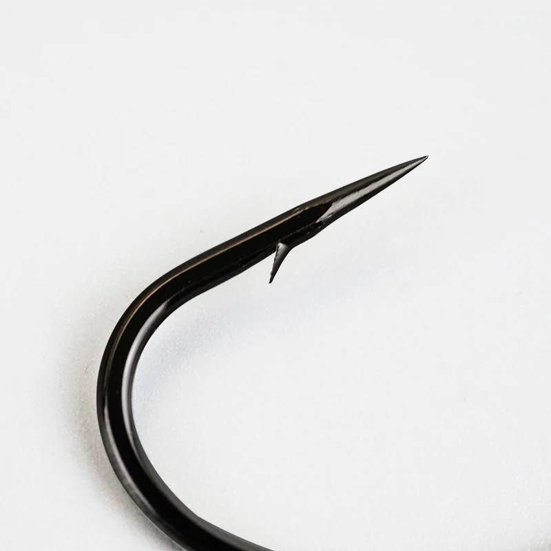 Wholesale 1Pcs Spade-end Hooks Maruseigo Hooks No Ring Fishhook Bulk Black Fishing Hooks