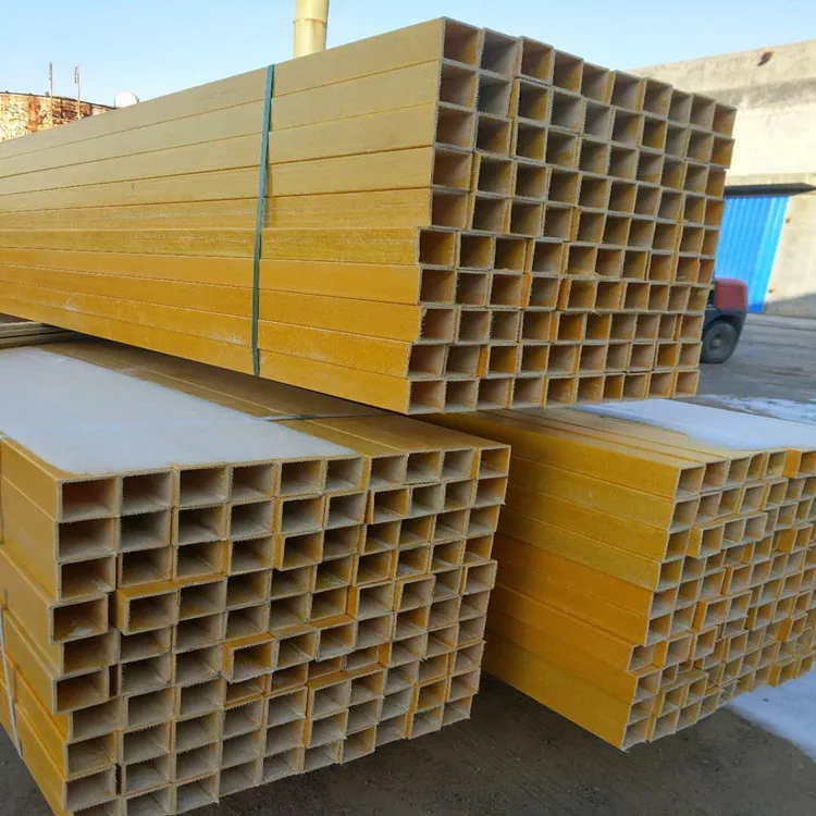 GRP/FRP Pultrusion Rectangular Tube Fiberglass Square Pipes