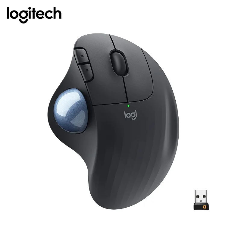 
 Беспроводная трекбол-Мышь Logitech M575 прост в управлении и точно отслеживает эргономичные USB-соединения Windows/Mac  