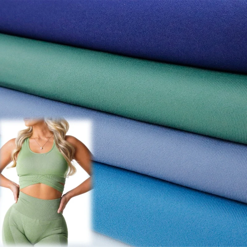 Knitted cotton sport spandex 14 nylon 86 Stretch sport fabric for fitness fabrics
