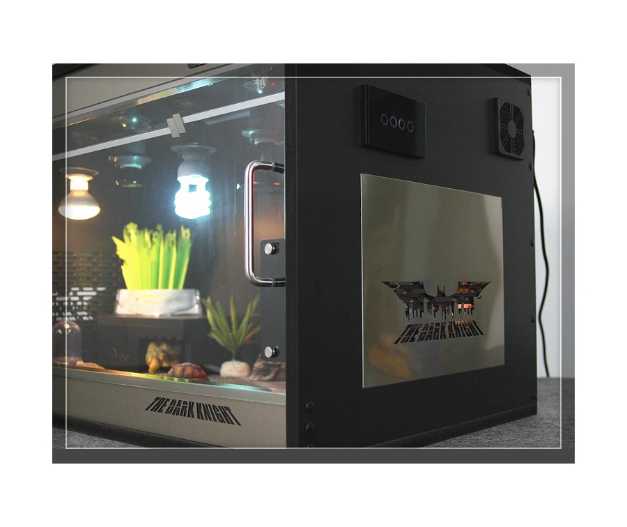 Custom size breathable Wi-Fi link smart fashion silver PVC reptile glass container cage