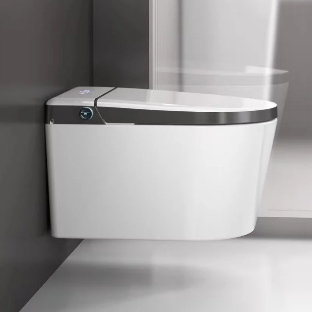 New Arrival Intelligent Wall Mounted Sanitary Ware Bathroom Automatic Hanging Water Closet Ceramic Wall Hung Smart Toilet