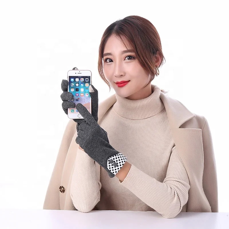 Перчатки для прогулок, удобные теплые кашемировые женские перчатки