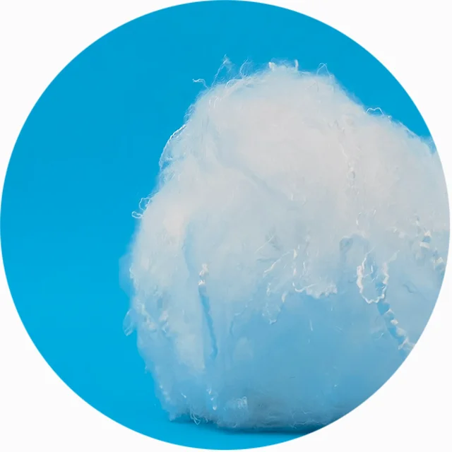 Virgin 0.7D 25mm microfiber polyester silicon down like fiber