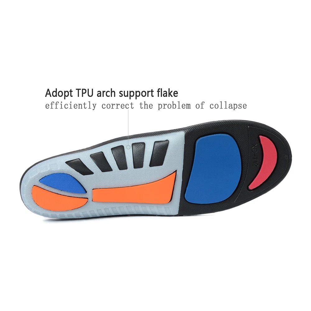 Pu Sports Orthopedic Insoles Pads For Shoes Soles Flat Feet Arch Support Corrector Shoes Inserts Cushion Breathable Foot Insole