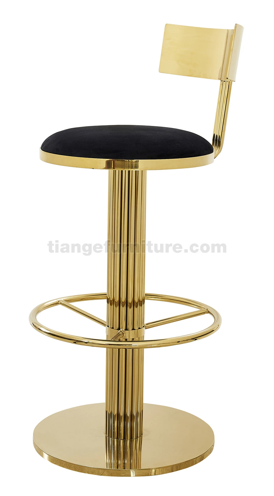 Creative home high chair hotel bar back custom chair Factory direct supply light luxury stainless Gold Metal steel bar chair