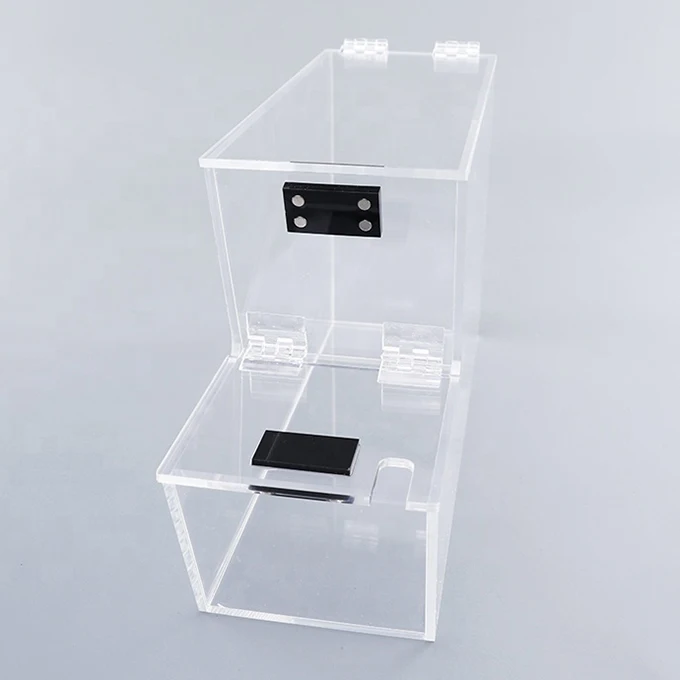 VONVIK Acrylic Candy Dispenser With Notches,Clear Plastic Candy Storage Box