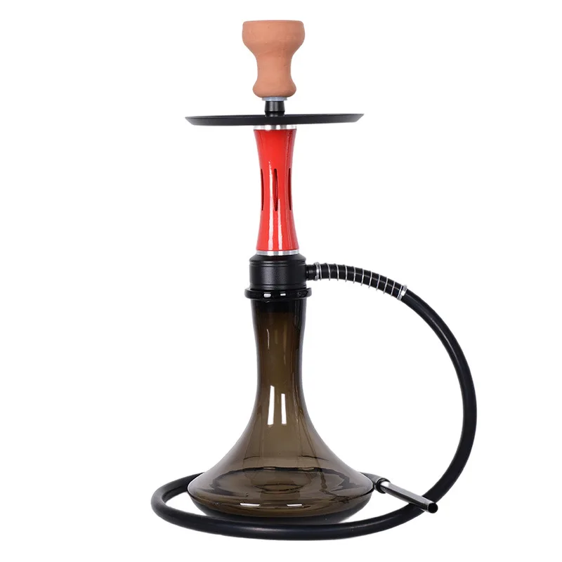 hot sale Customized Smoking Accessories Large Hookah Glass Stainless Steel Shisha Hookah