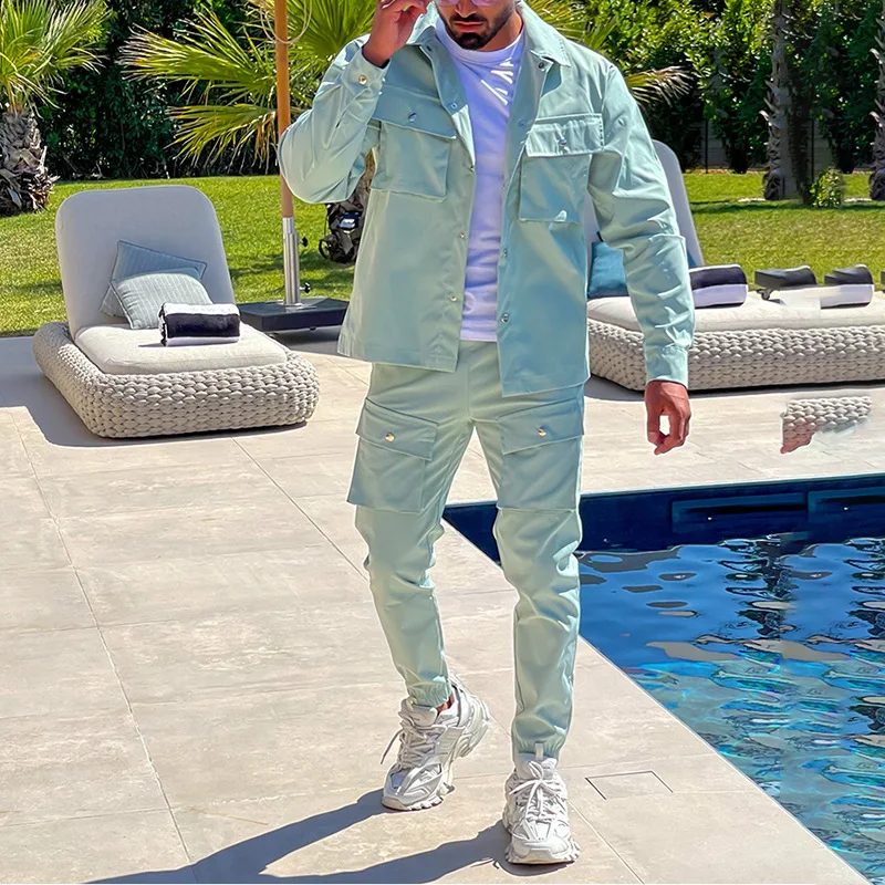 Tracksuit Men 2 Pieces Set Sweatshirt + Sweatpants Sportswear Solid Hoodies Casual Mens Clothing Ropa Hombre Size S-3XL