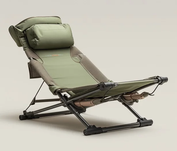 Folding Beach Chair Outdoor Aluminum Sunbathing Camping Chaise Lounge