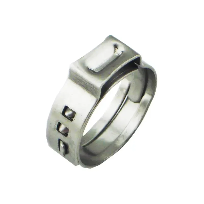Custom Standard Sizes Types Stainless Steel Thin Thickness Hose Clip Single Ear Hose Clamps Pex Pipe One Ear Hose