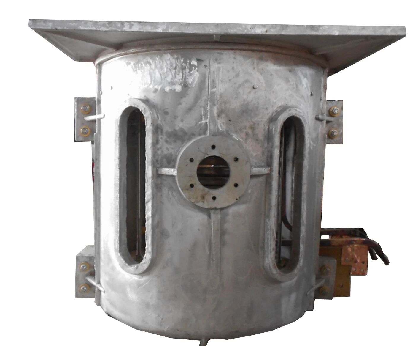 1T steel and iron melting induction furnace with aluminum frame