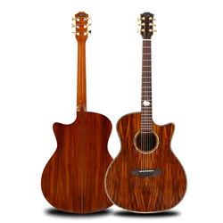 Luxury 41 Inch Heigh 6 String Cutway Rosewood All Solid Wood  Acoustic Guitar For Guitarist
