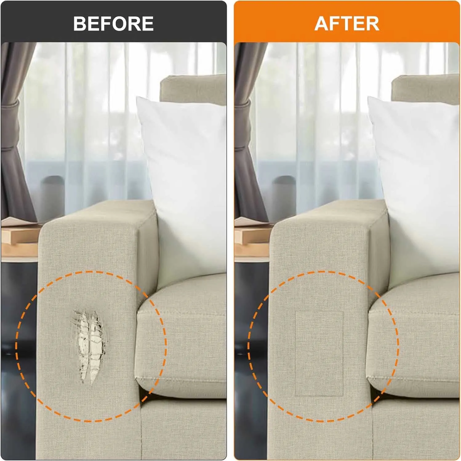 16x40 inches 100% polyester couch sofa patch tape linen repair patch sofa fabric for furniture refinishing