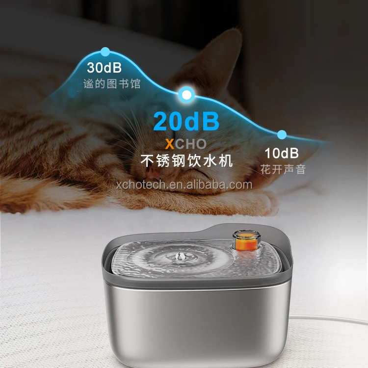 Factory direct supply  New 304 Stainless Steel Pet Water Fountain 4.5L Automatic Smart Cat Water Dispenser Ultra Quiet 20dB