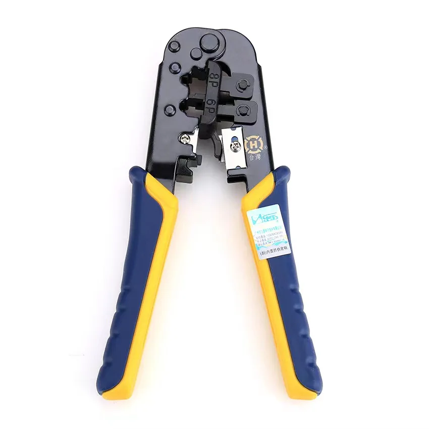 Multi-Function Original HT-568 Network Repairing Plier Dual-Modular Crimping Tool for RJ45 RJ11 RJ12 Keystone Jack Spring Clamp