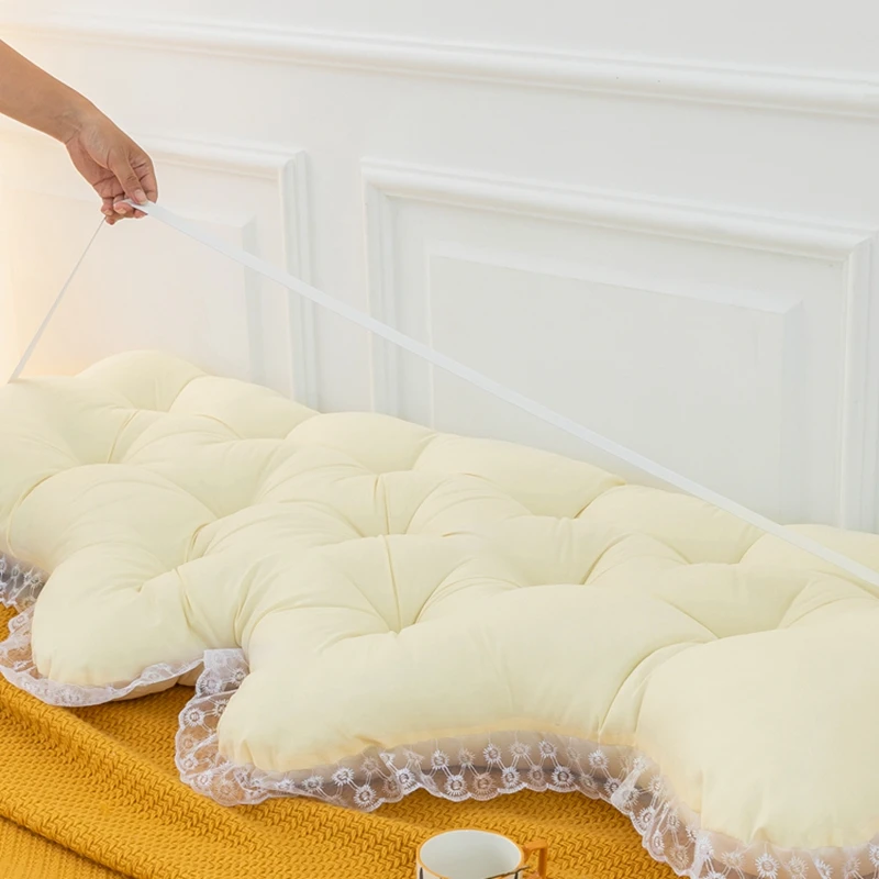 Solid Color 2024 new beige soft bag cushion dormitory non-unpacking large pillow bed Pillow Case