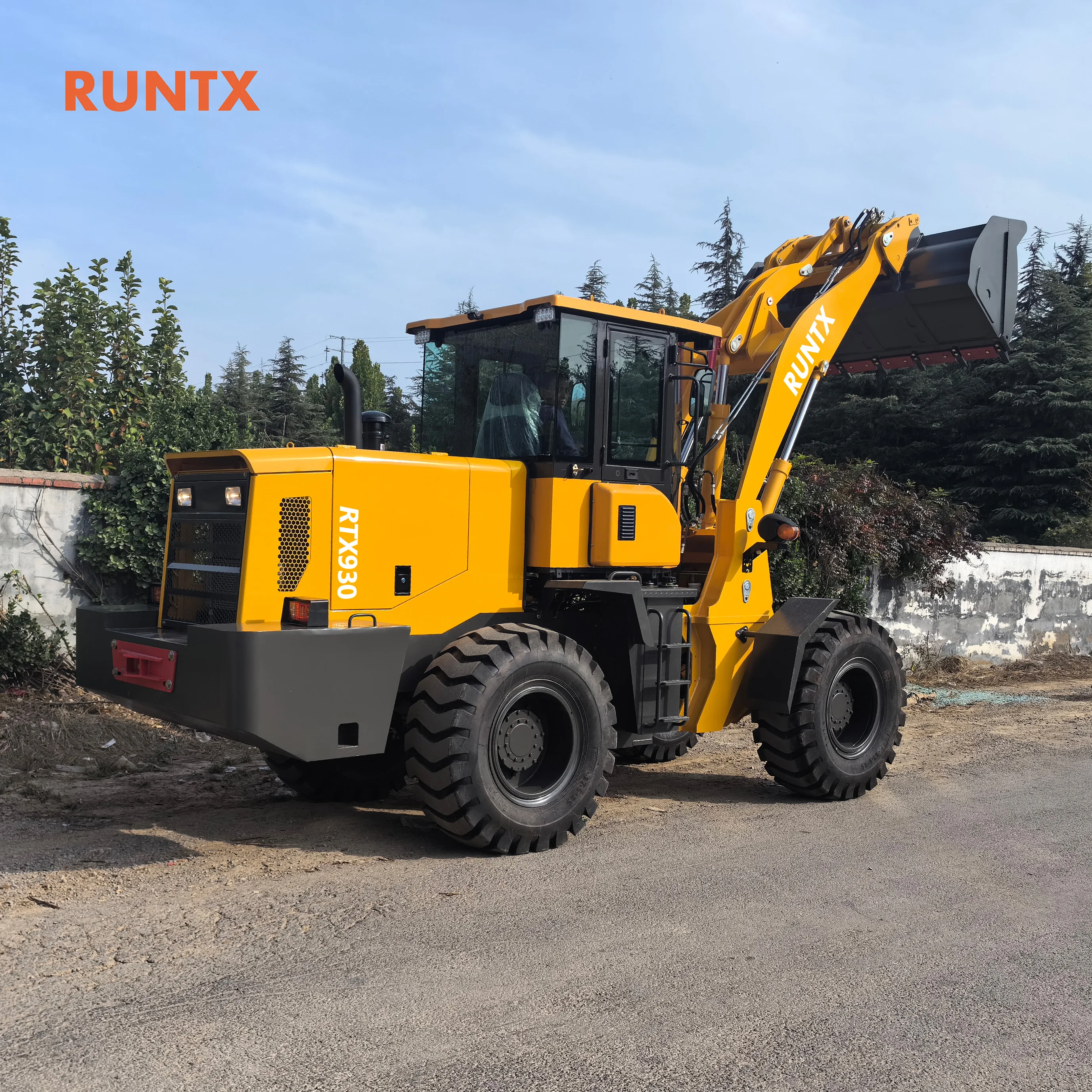 RUNTX Китай одобренный CE 1 7 м3 объем ковша колесный погрузчик 3 тонны 5 тонн для продажи