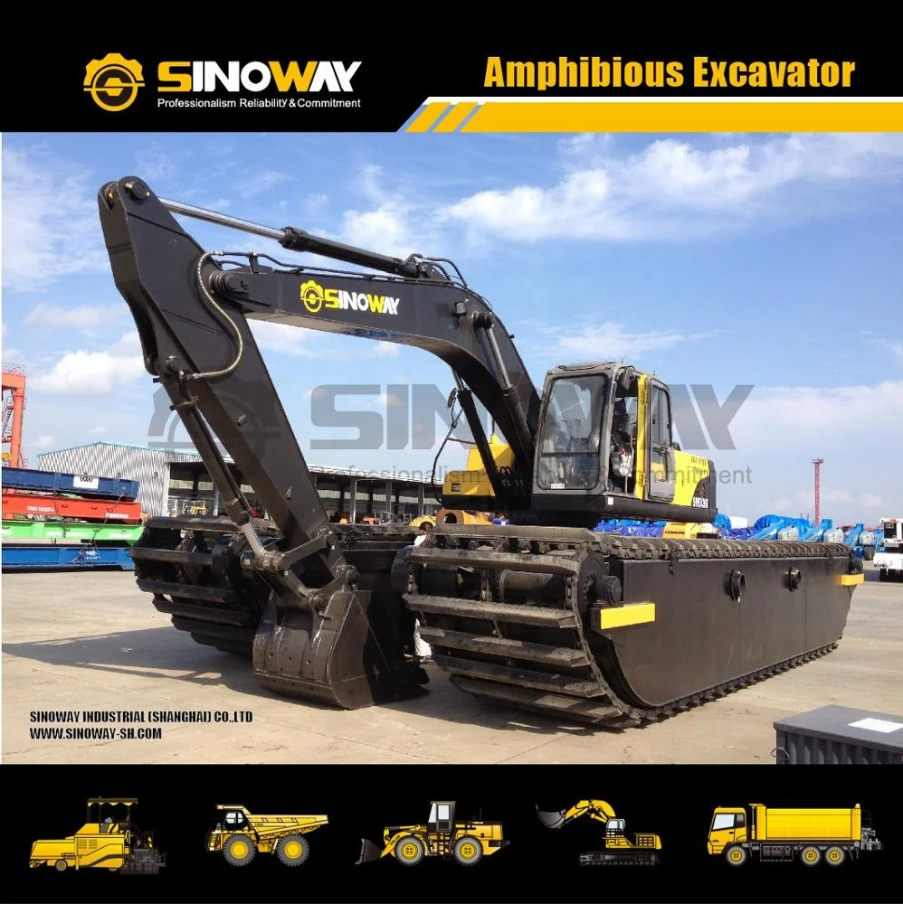 Hot sale SINOWAY floating excavator with cutter suction dredge pump