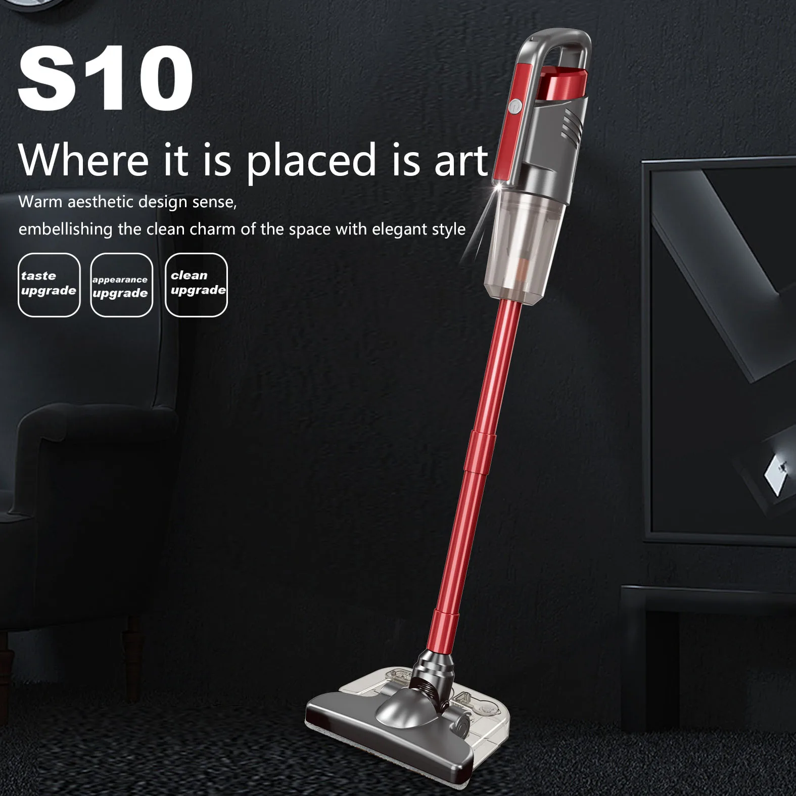 Cordless Handheld Electric Rechargeable Floor Cleaning Automatic Cleaning Wet and Dry Mop Water Spray with Lights 4 in 1