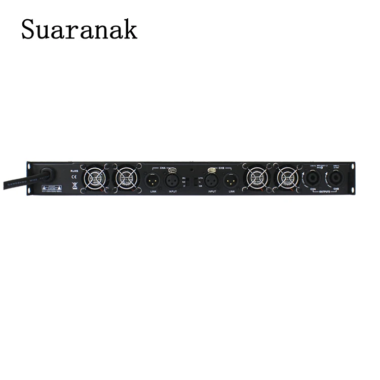 YLW-AT1800 Professional Audio Sound Digital Power Amplifier With PFC 2 Channels 1700W 1U Class D for for Karaoke Party Bars