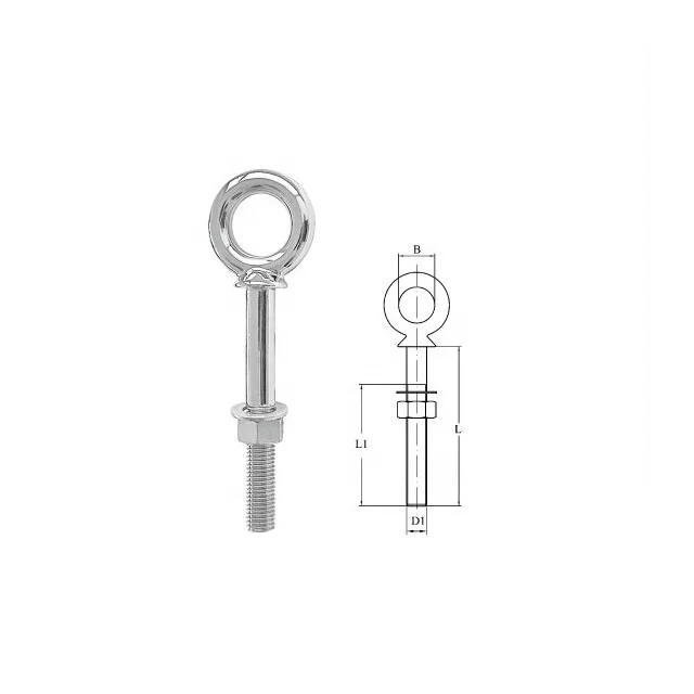 High Quality Welded Wooden Threaded Eye With Round Ring SS304 Or SS316