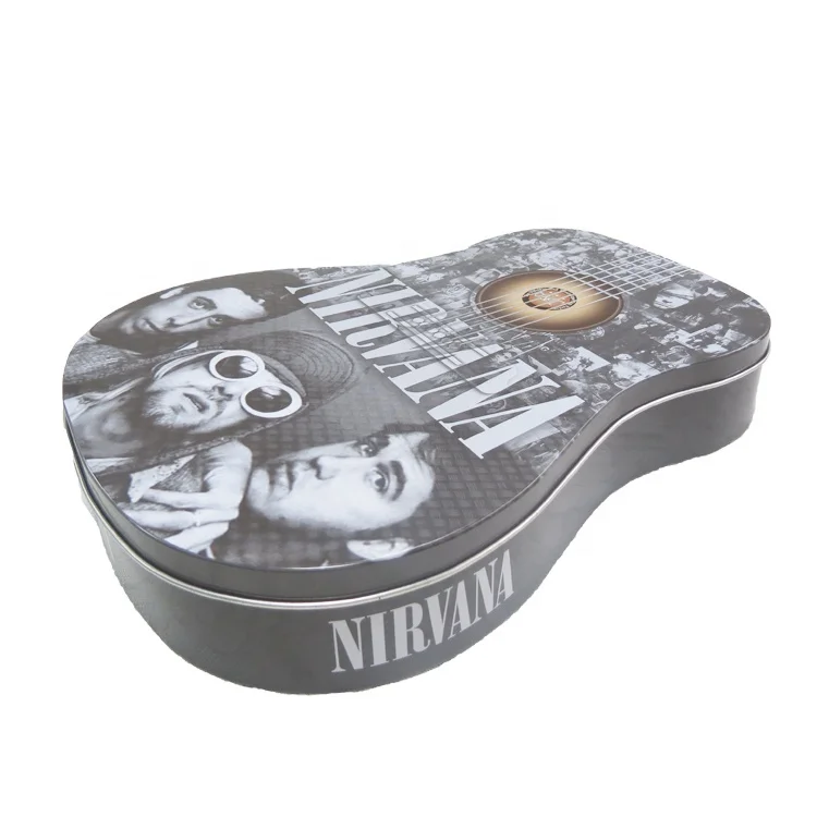 Tin Metal box Guitar styling tin lunch box metal storage boxes for food