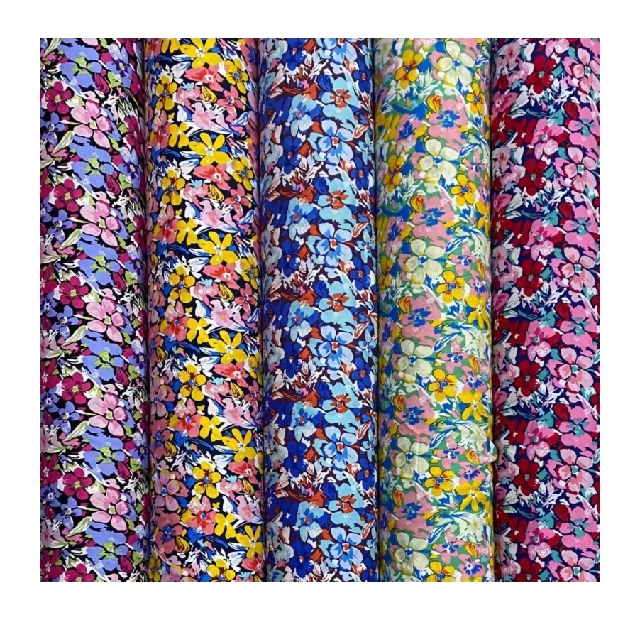 wholesale high quality 45s rayon  fabric custom printed rayon shirt of ready goods for clothes