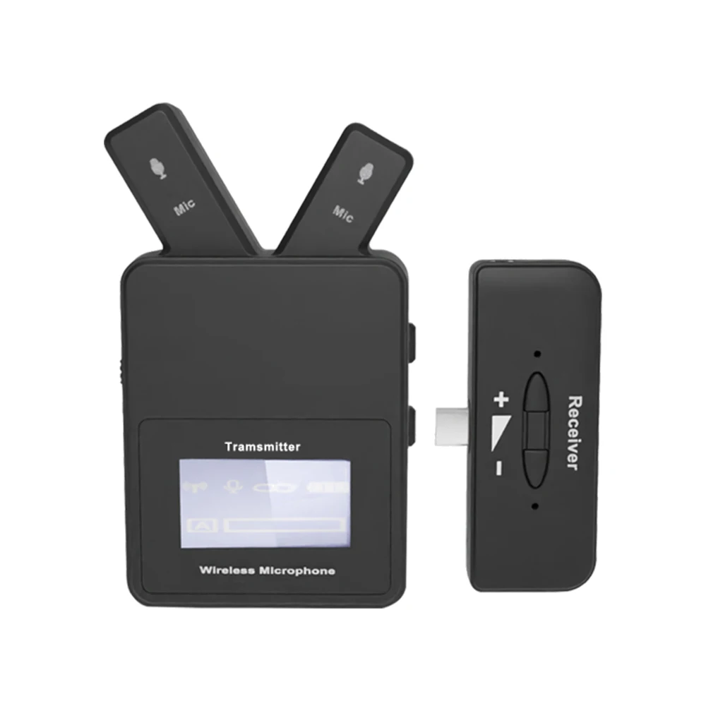 Wholesale Type C plug Wireless lapel mic Lavalier Lapel Wireless Microphone for Camera Phone Teacher