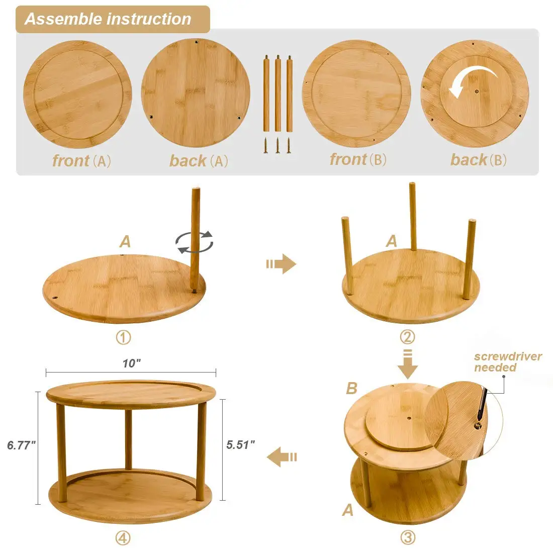 high quality  Lazy Susan Turntable Spice Rack for kitchen