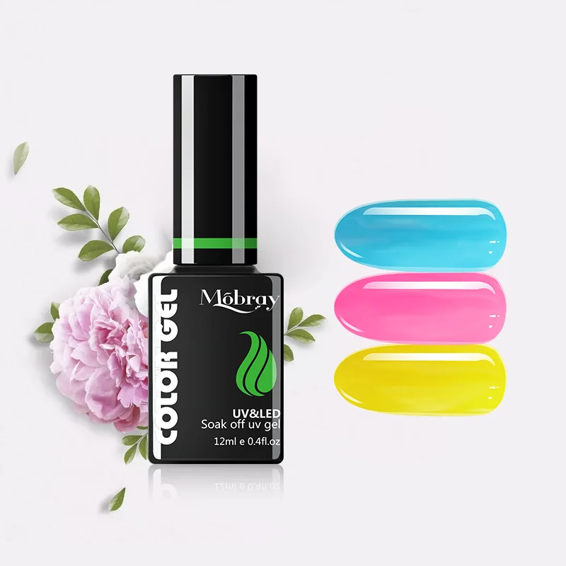 Free Samples Private Label Neon UV LED Gel Fluorescent Luminous Glow In The Dark Gel Nail Polish