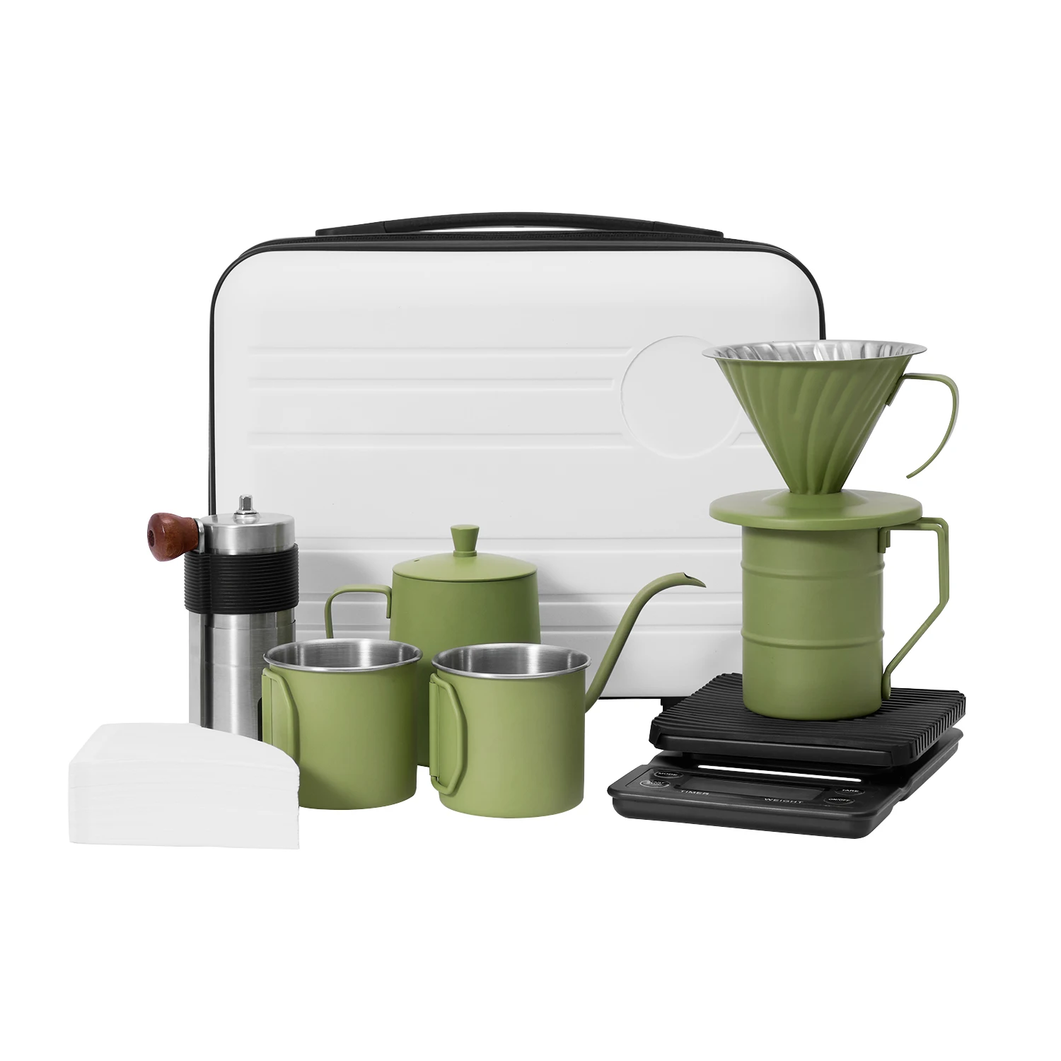 8 in 1 Coffee Gift Set Coffee Dripper & Server Camping  Pour Over Coffee Maker Set of Portable Travel Bag