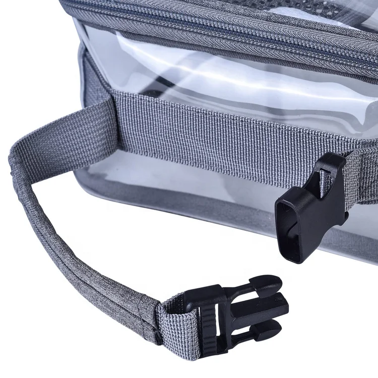 waterproof transparent PVC lunch snack organizer pouch customized logo clear PVC portable lunch box bags