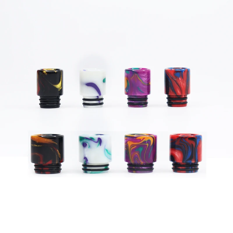 8 In 1 810 510 Drip Tip Kit Factory Wholesale 8pcs Epoxy Resin Mouthpiece Multi Colors Atomizer Tips For 810 Tanks