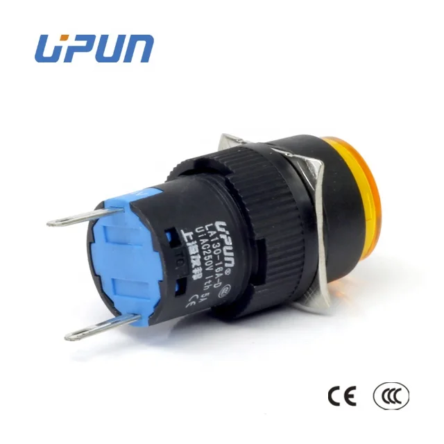 
LA130-16AY-11D 16mm Round Indicator Push Button Switch 