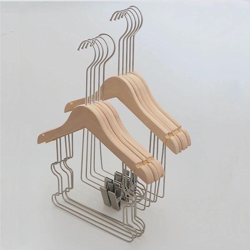 Beishite Small Size One Piece Kids Children Hangers Baby Jumpsuit Wood Hanger Baby Store Display Clothes Hanger