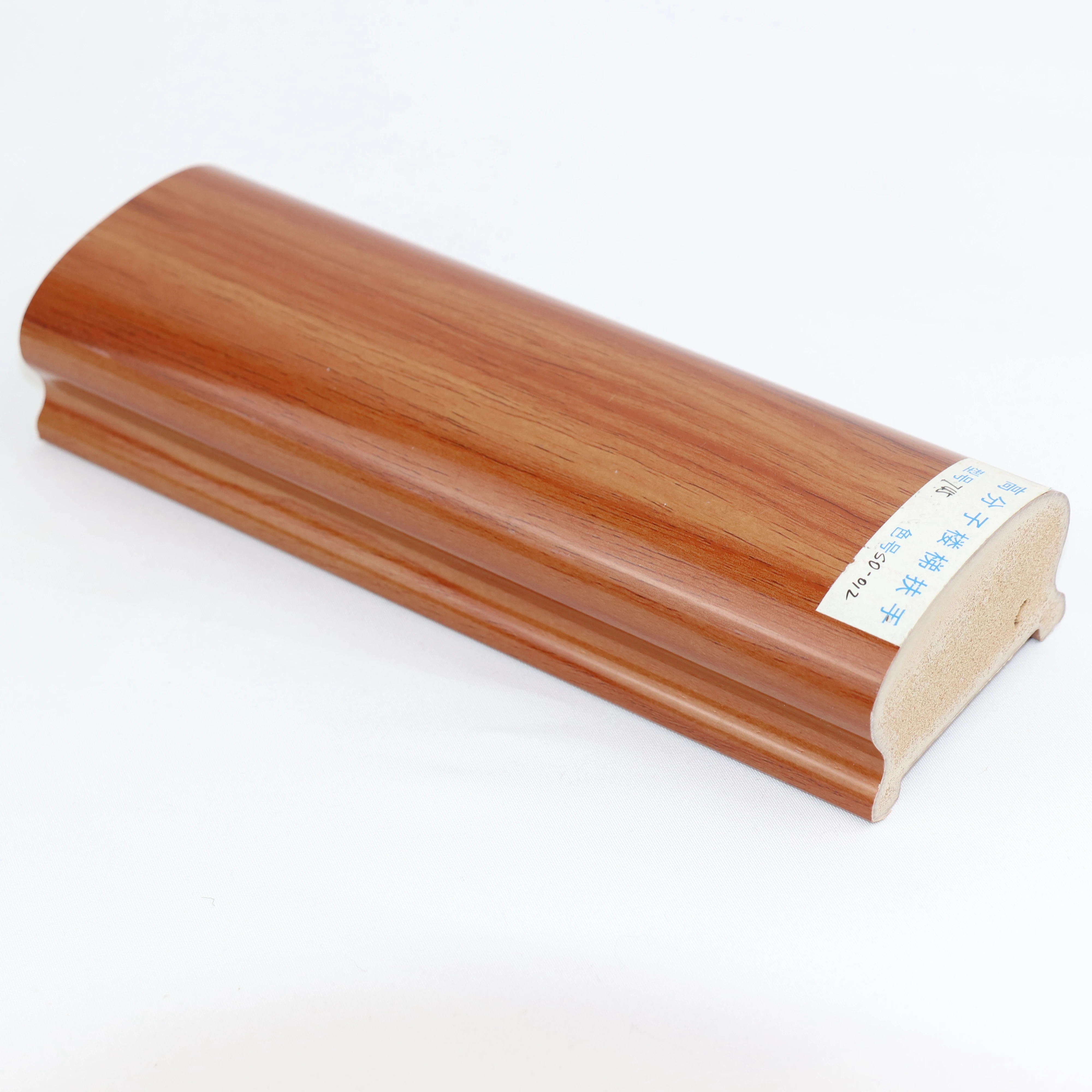 Slot PVC Handrail Wood Grain Plastic Cover Stairs Mall Building Customized Color Ladder Railing Staircase Balustrades Used