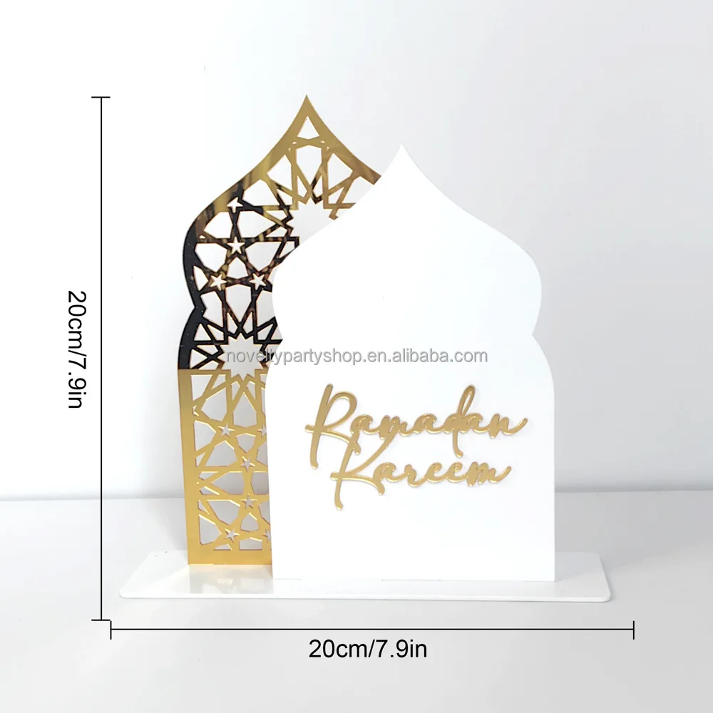 Novelty  ramadan decorations 2025 Muslim decoration Acrylic Ramadan Kareem  Islamic Gift Table Decor
