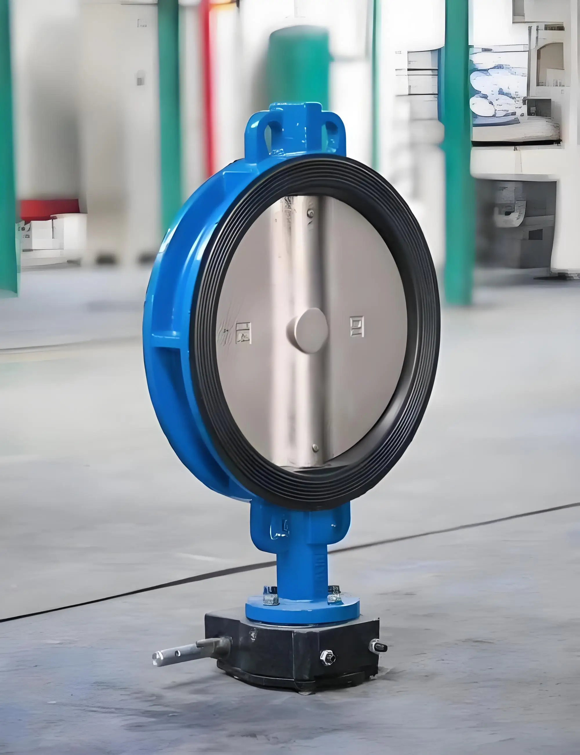 CE/ISO/DIN/ANSI высокая температура PN16 DN60/100/500 Червячная Шестерня типа PTFE Центровой уплотнительный Дроссельный клапан для нефтяного газа