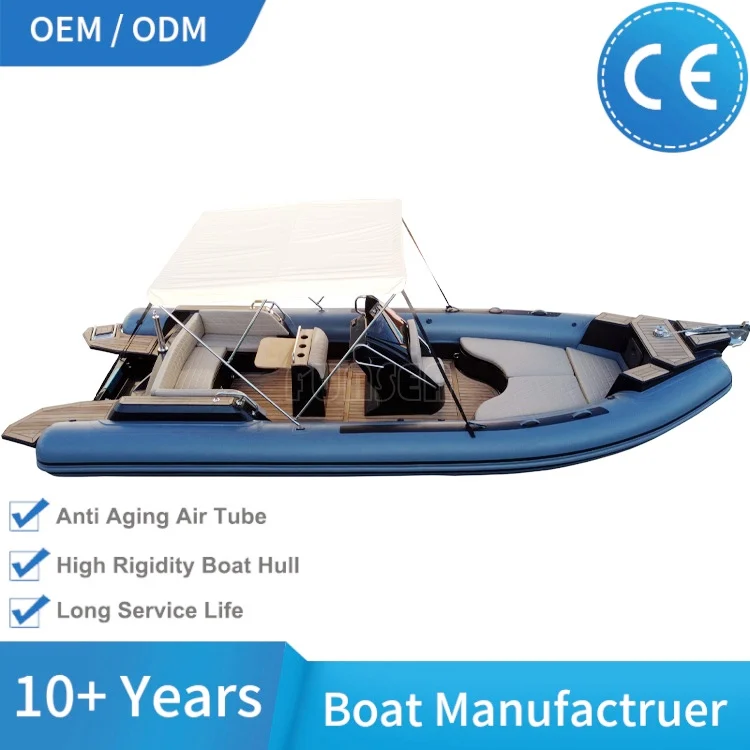 NEW RIB760 model 25 feet 7.6 meters luxury rib boat with good price high quality hypalon inflatable tube fiberglass rigid hull