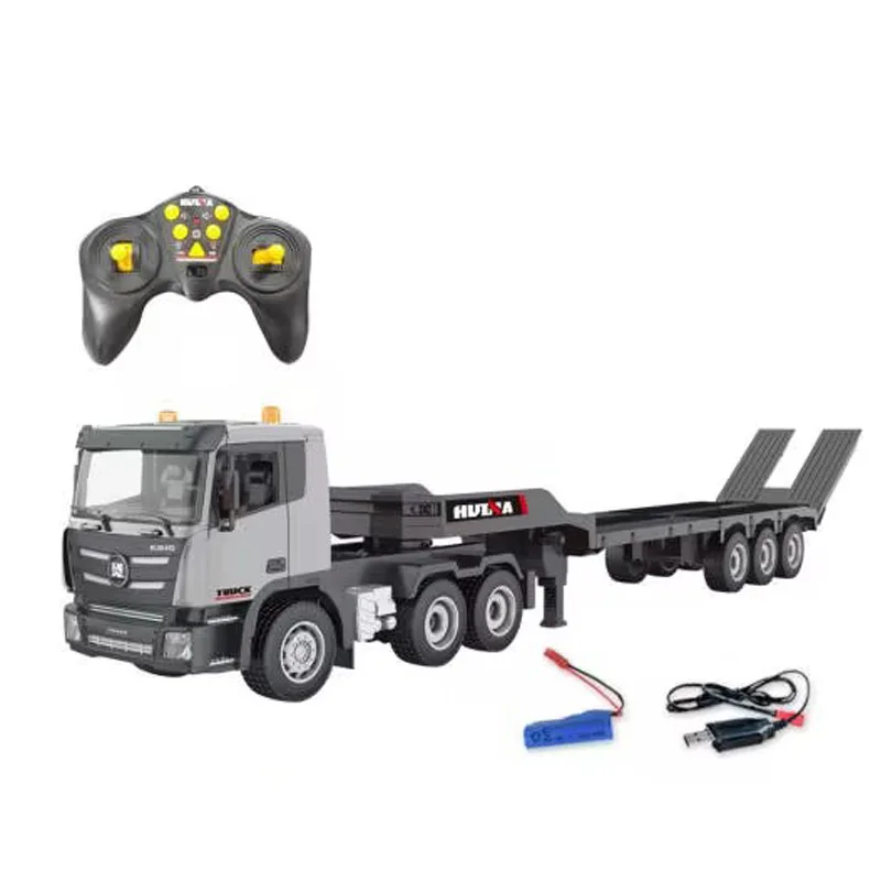 Huina 1318 1:24 RC Trailer Truck Tractor 2.4GHz Remote Control Construction Radio Control Flatbed RC Truck Toys