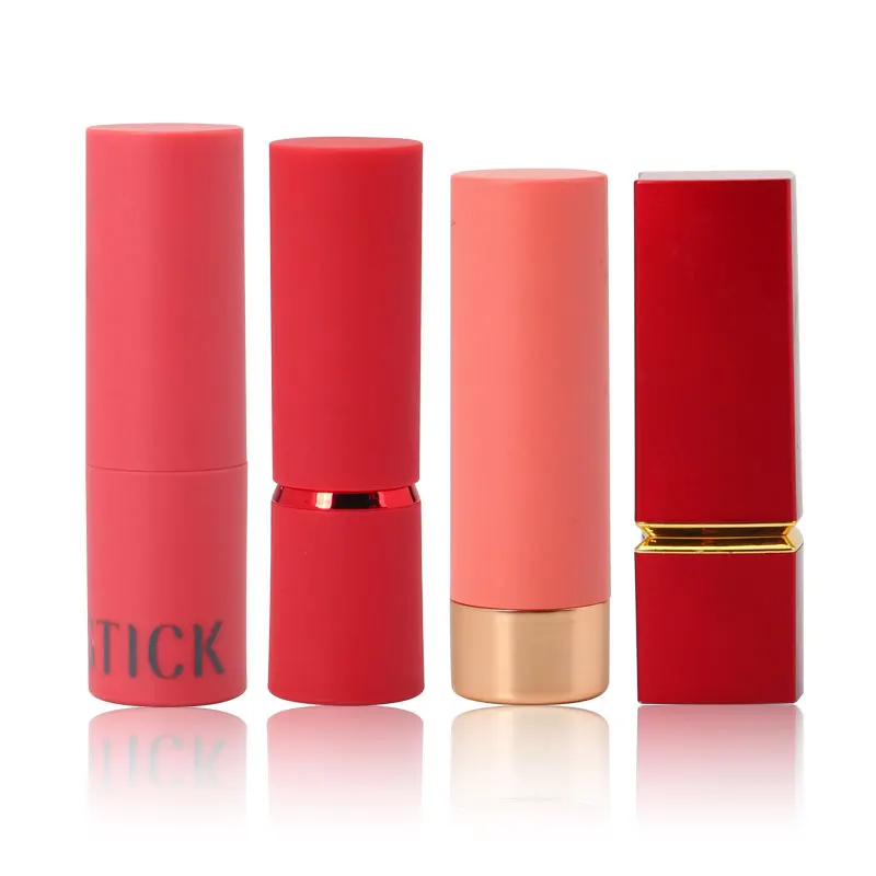 2022 New Luxury Aluminum Magnetic Empty Lipstick Container Custom Volume Gold Square Metal Magnetic Lip Balm